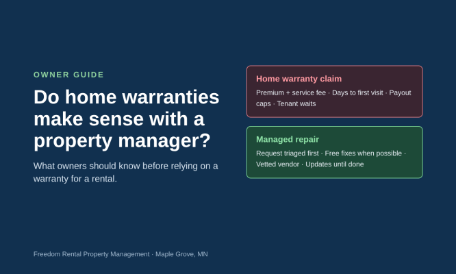 Home warranty claim compared with a repair handled by a property manager